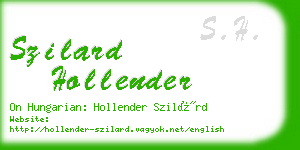 szilard hollender business card